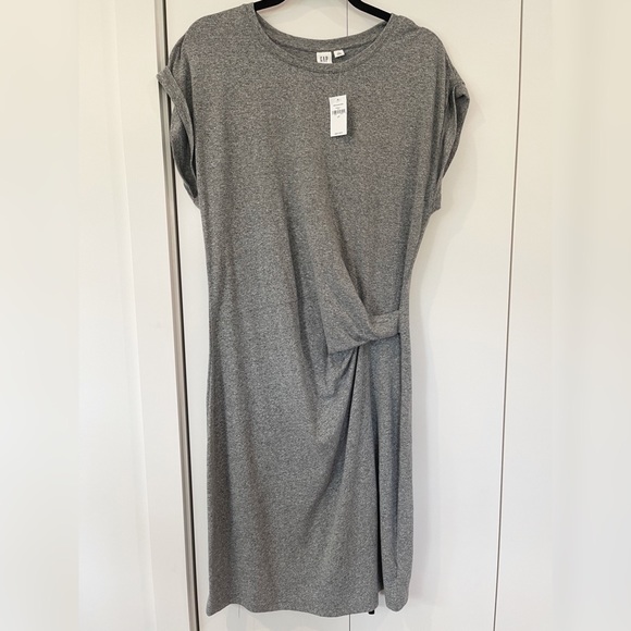 NWT Gap gathered waist t-shirt dress Large Tall - Picture 2 of 5